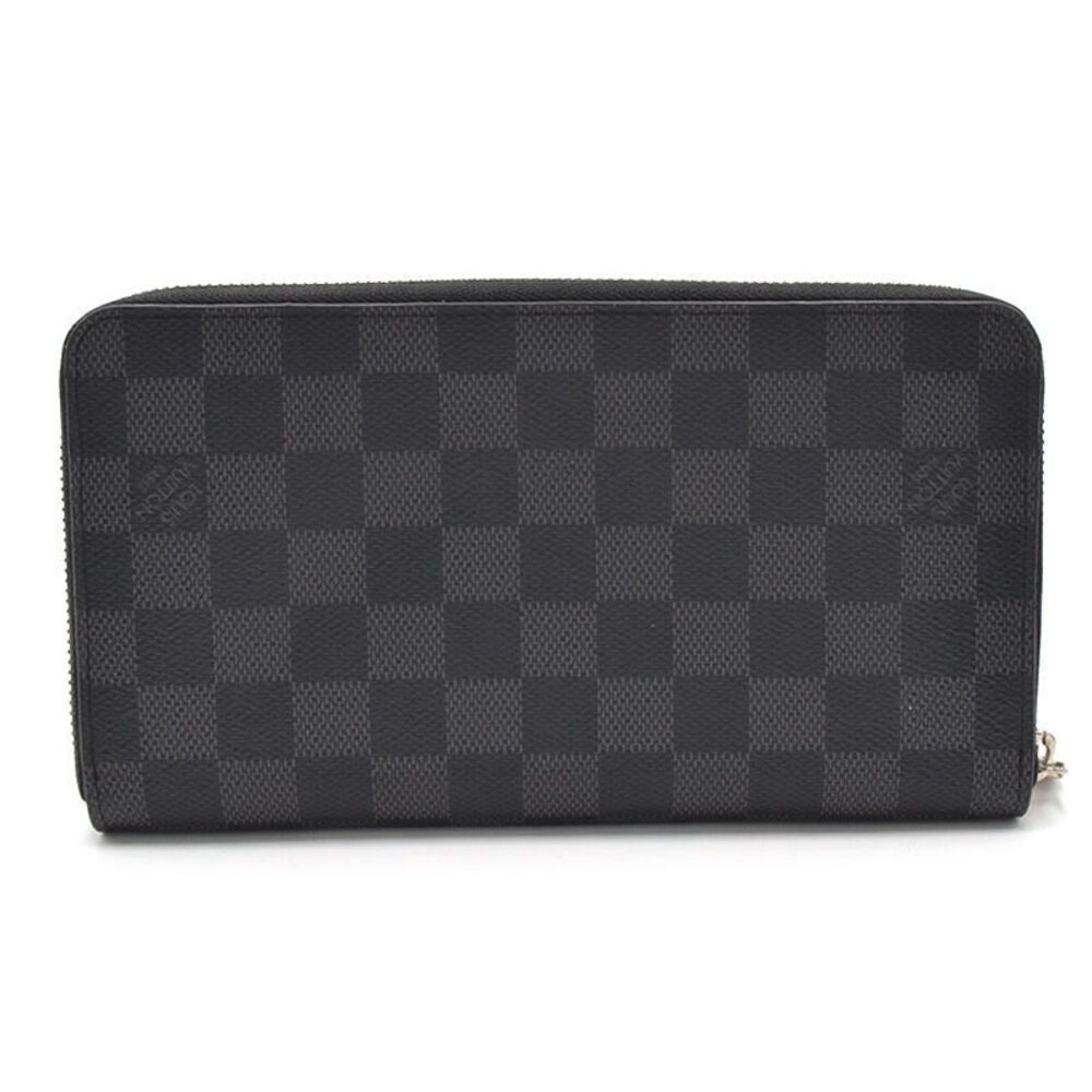 Louis Vuitton Black Graphite Organizer Zippy Zip Round Long NM Wallet